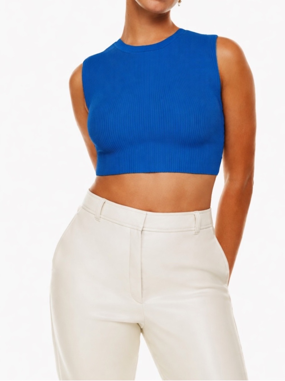 NEW Aritzia Babaton Sculpt Knit Muscle Tank - Size Small | Color: Royal Blue